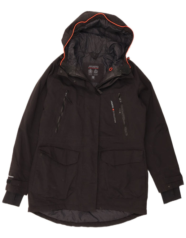 Jaqueta Parka Feminina Musto com Capuz UK 12 Poliamida Preta Média