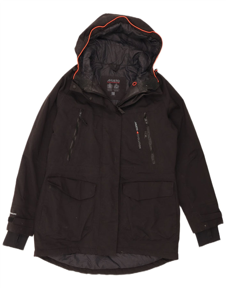 Jaqueta Parka Feminina Musto com Capuz UK 12 Poliamida Preta Média