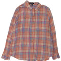 Camisa feminina de flanela Chaps Reino Unido 16 grande algodão xadrez rosa