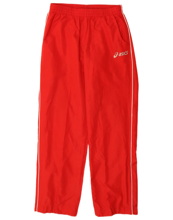 Calça de treino masculina ASICS poliéster vermelho médio