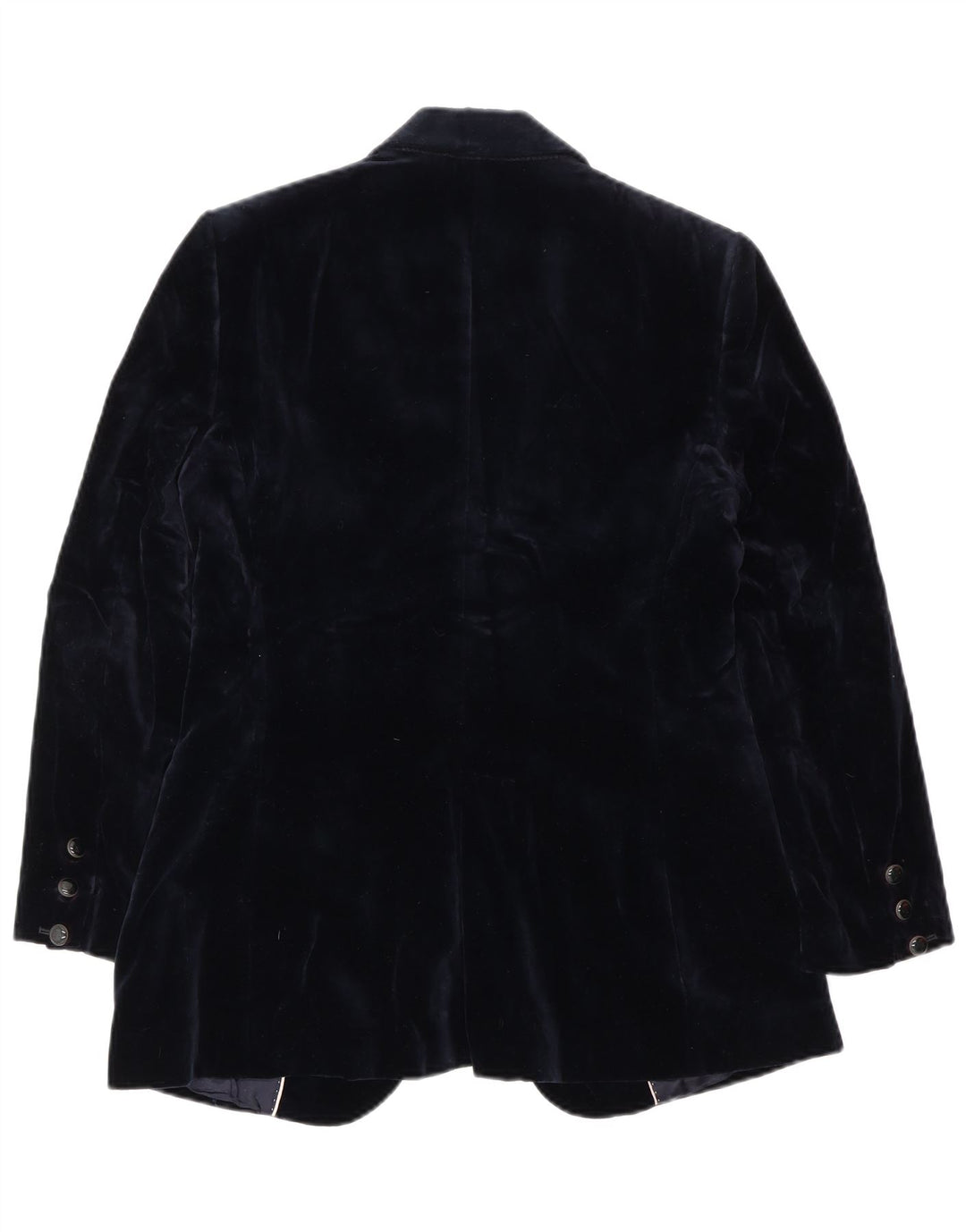 Jaqueta blazer feminina de veludo com 1 botão Massimo Dutti UE 38 azul marinho médio
