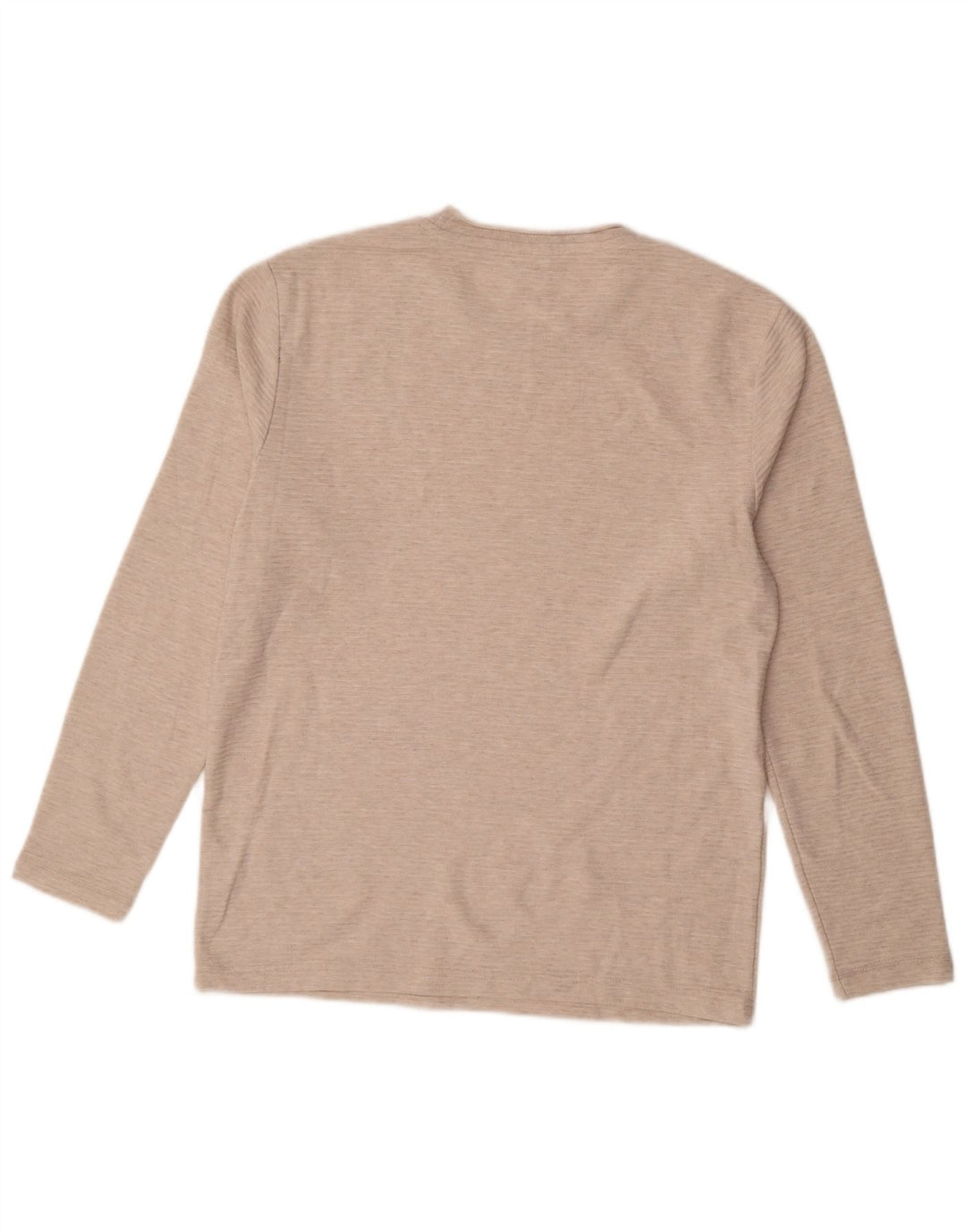 Zara Top masculino manga longa poliéster bege médio