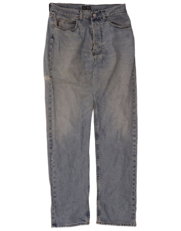 Jeans retos femininos Armani W34 L33 algodão azul