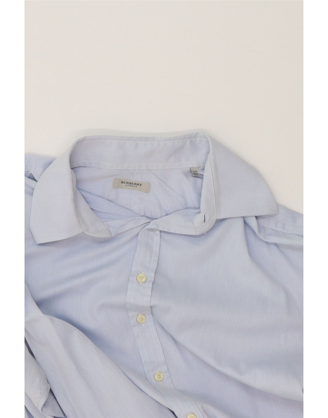 BURBERRY Mens Shirt Size 17 XL Blue Cotton Vintage Burberry and Second-Hand Burberry from Messina Hembry 