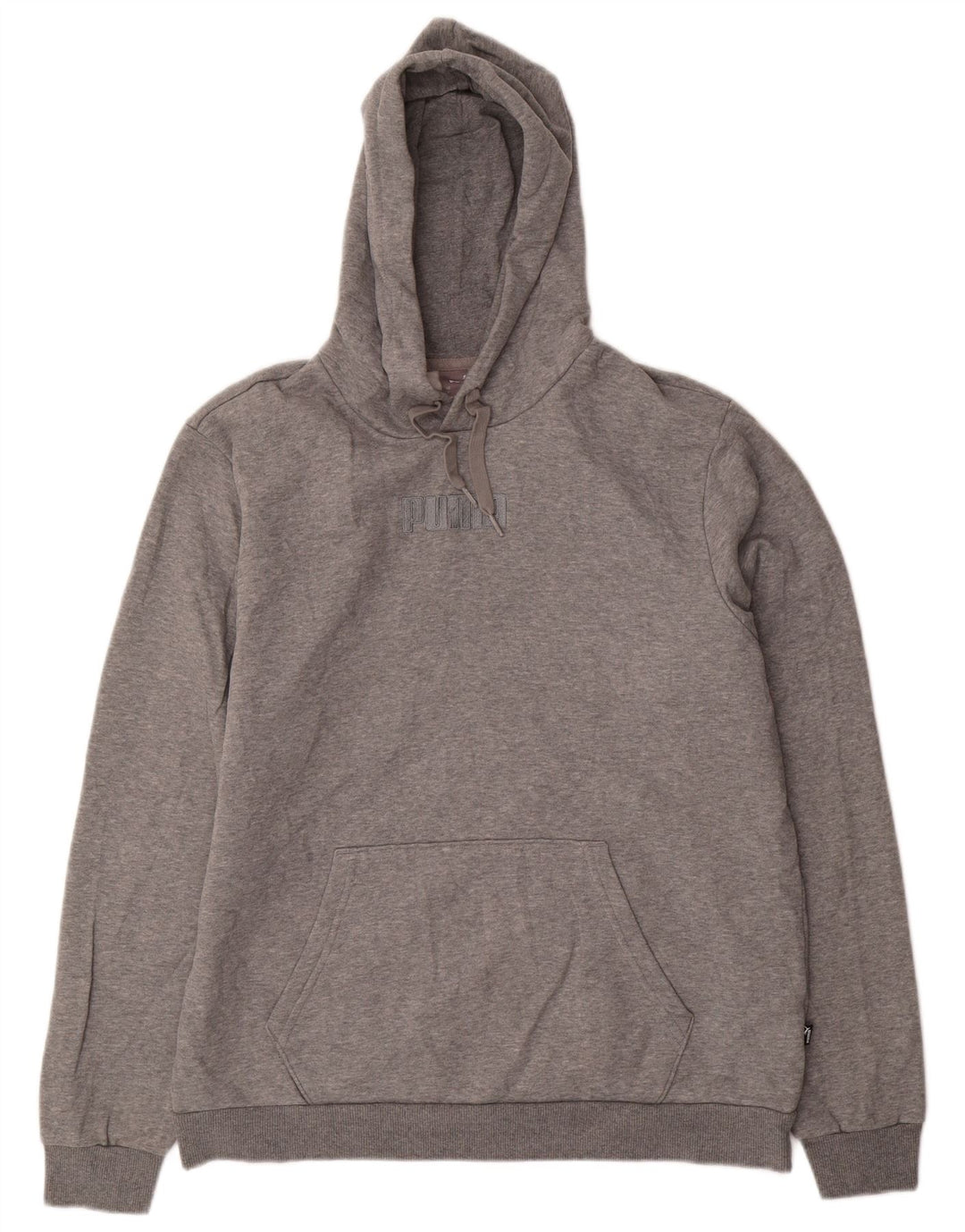 PUMA Mens Graphic Hoodie Jumper Grande Algodão Cinza