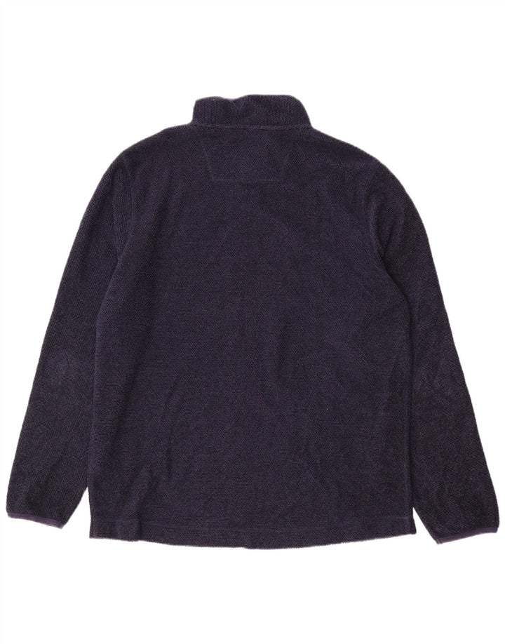 WEIRD FISH Suéter masculino com zíper e gola XL azul marinho poliéster