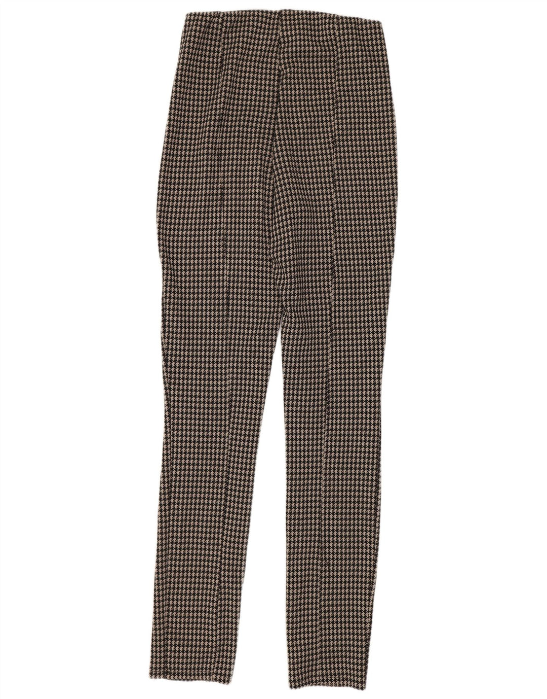 Zara Leggings Mulher UK 14 Médio Preto Houndstooth