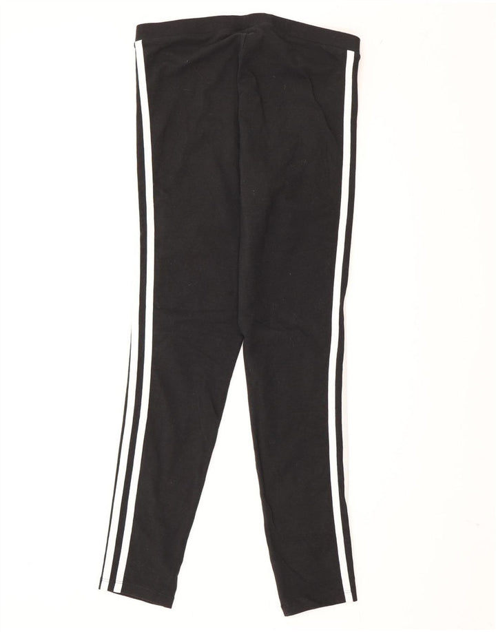 Leggings Adidas Femininas UK 10 Pequenas Algodão Preto