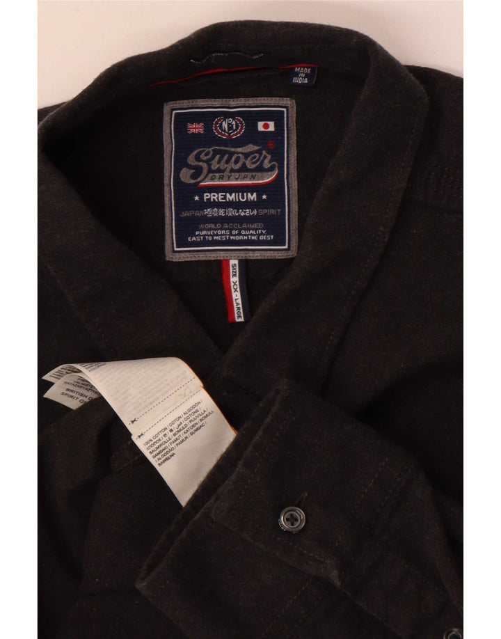 Camisa masculina Superdry 2XL algodão cinza