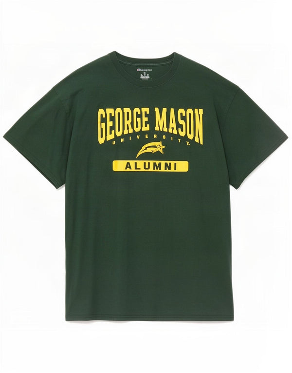 Camiseta masculina Champion George Mason University com estampa gráfica XL verde algodão