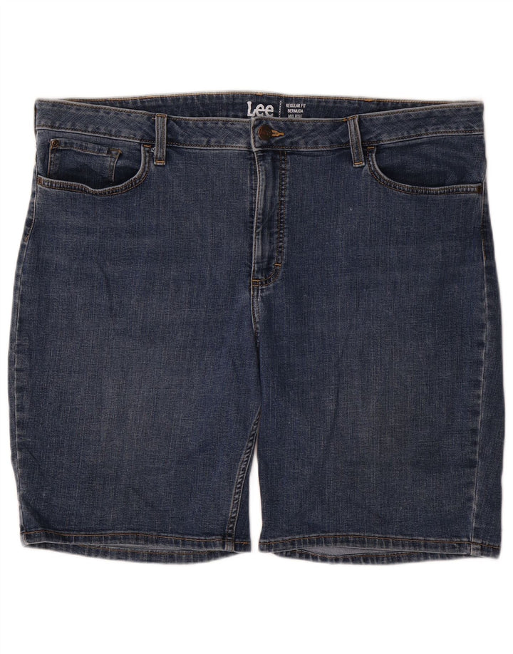 Bermuda jeans feminina LEE cintura média regular fit W44 3XL azul