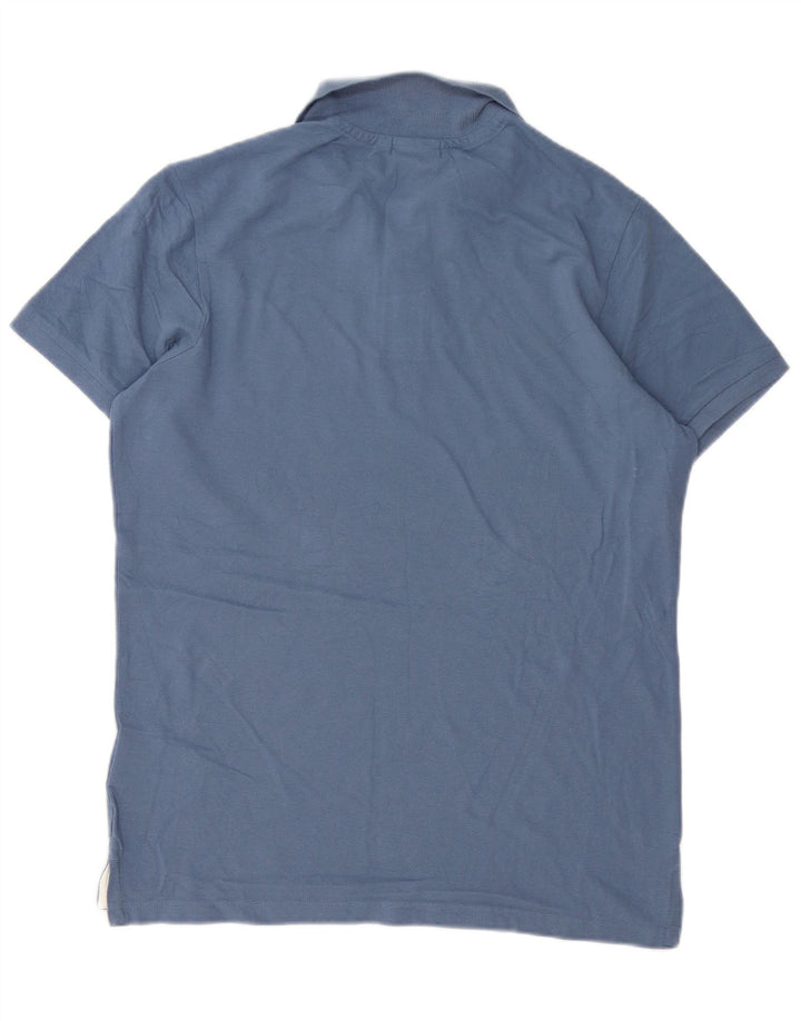 Camisa polo masculina Diadora grande algodão azul