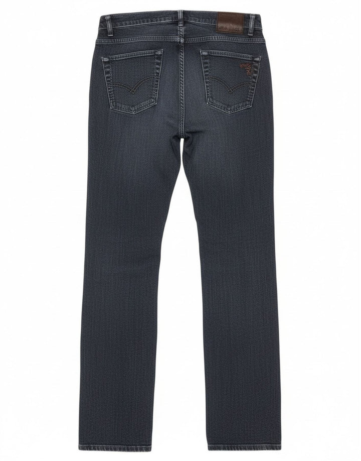 Jeans retos femininos Trussardi W28 L35 algodão azul marinho