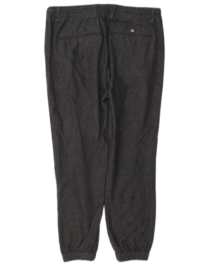 Calça Chino masculina Massimo Dutti UE 42 grande W32 L28 espinha de peixe cinza