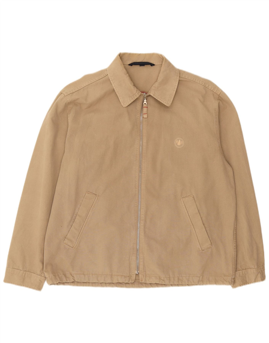 Jaqueta bomber masculina Murphy & Nye Reino Unido 42 XL algodão bege
