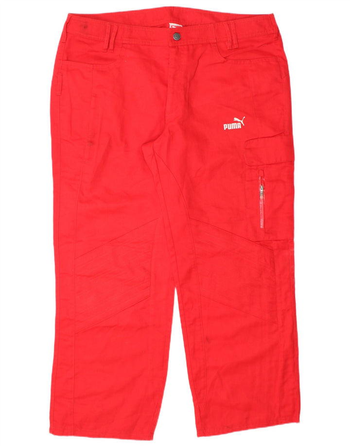 Calça cargo reta masculina PUMA W36 L28 vermelha
