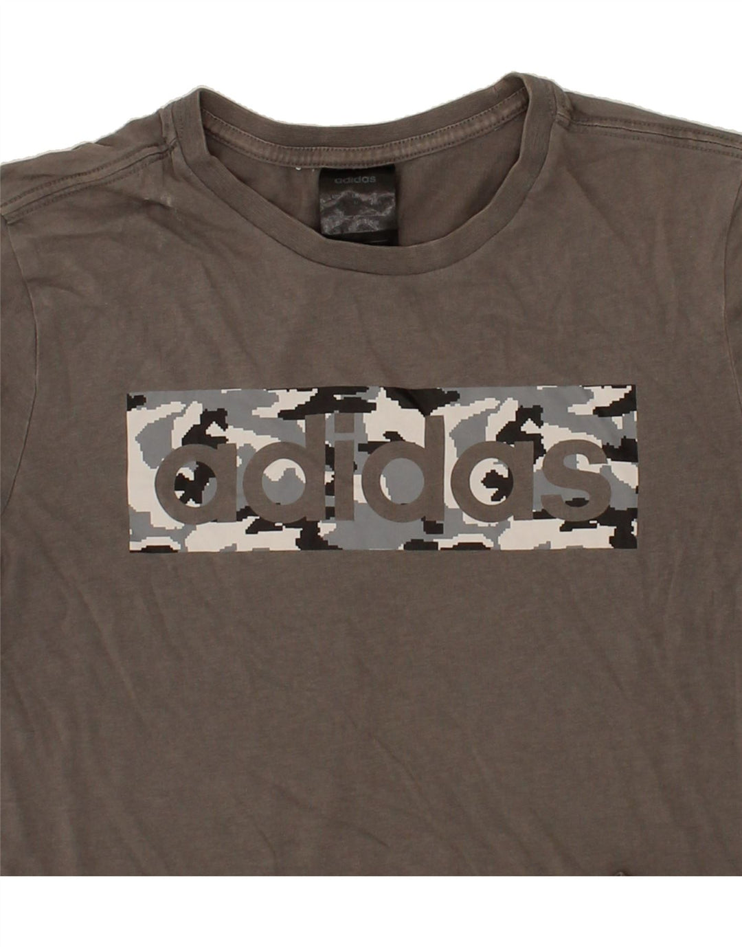 ADIDAS Boys Graphic T-Shirt Top 11-12 Years Grey Cotton Vintage Adidas and Second-Hand Adidas from Messina Hembry 