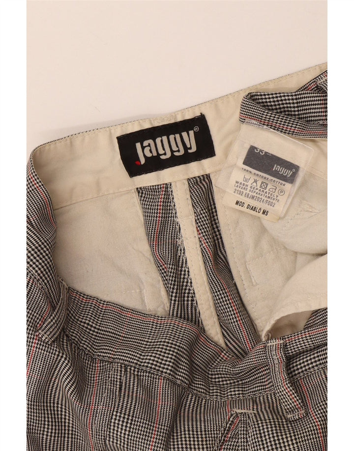 Shorts cargo masculino Jaggy W33 algodão houndstooth cinza médio