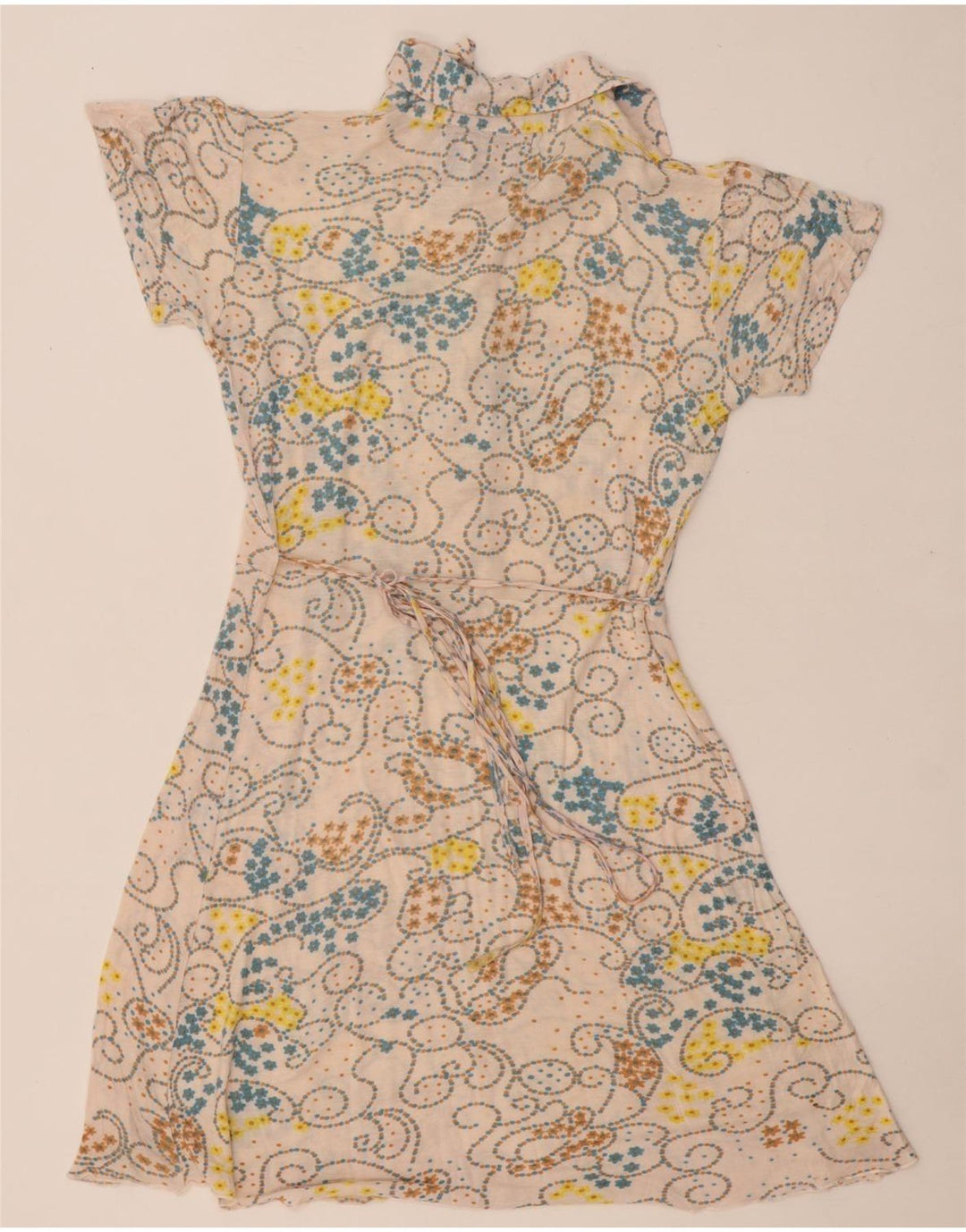 Vestido feminino SUPERDRY A-Line UK 14 Médio Bege Floral