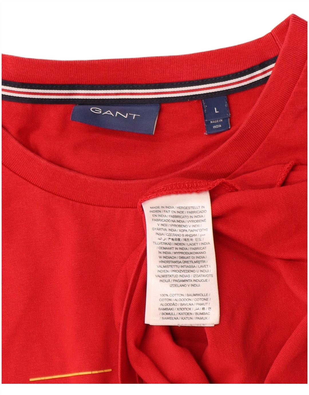Camiseta masculina gráfica Gant grande algodão vermelho