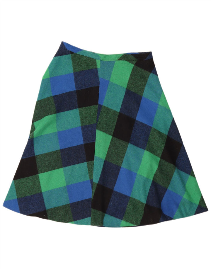Saia feminina vintage linha A W32 grande guingão verde
