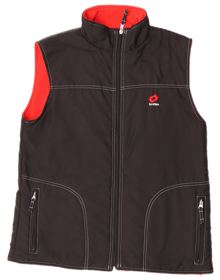Lotto Mens Reversível Gilet UK 36 Pequeno Poliéster Preto