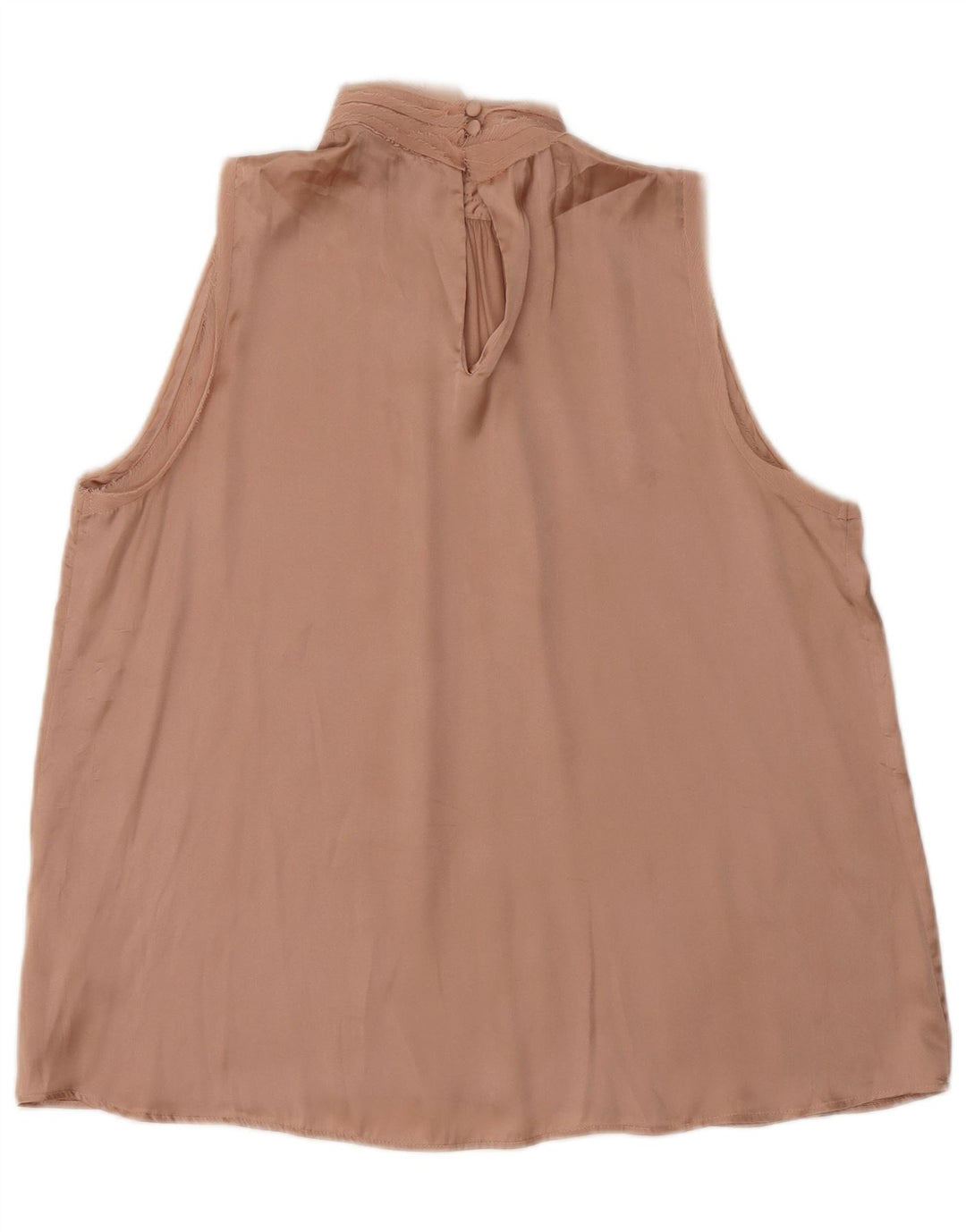 Blusa feminina sem mangas ZARA UK 12 poliéster rosa médio
