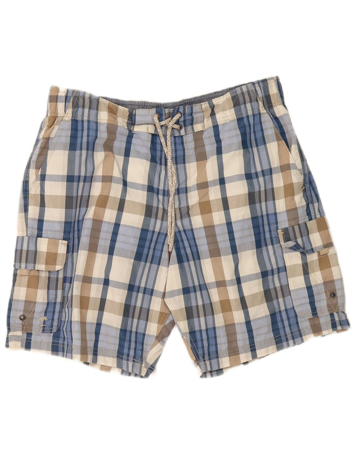 Shorts de natação masculino Marks & Spencer grande poliéster xadrez multicolorido