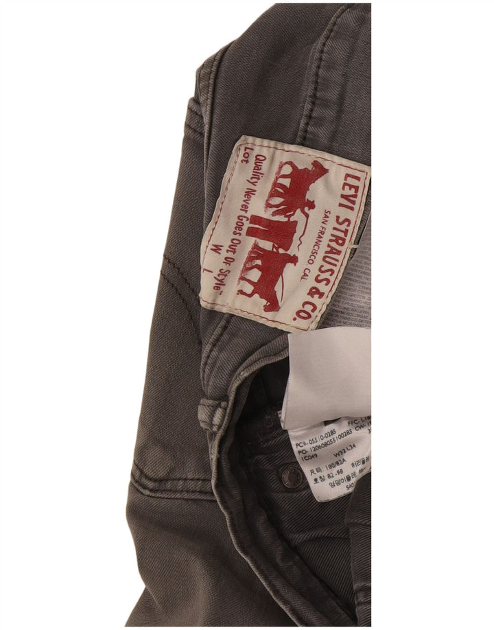 Jeans skinny masculino Levi's W32 L34 algodão cinza