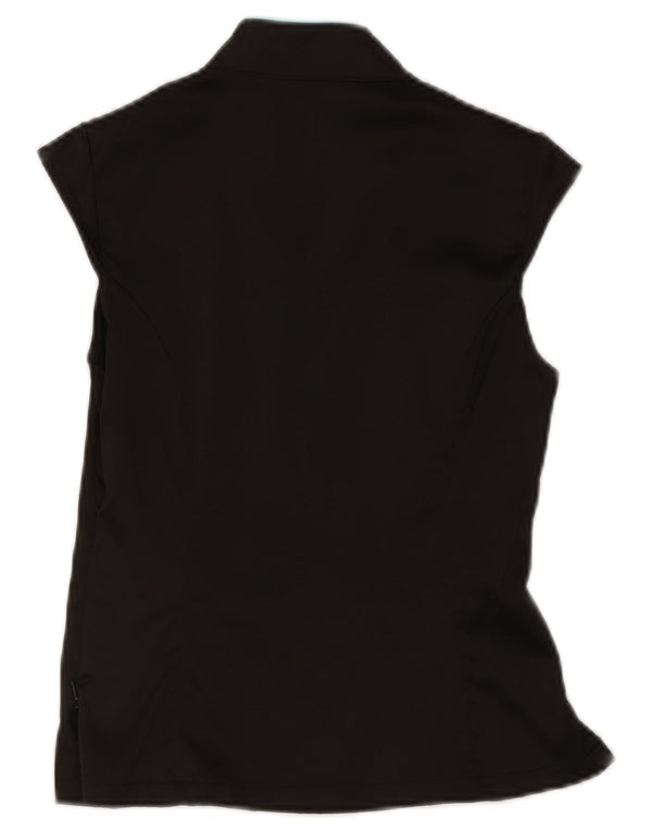 Blusa feminina Jane Norman UK 12 poliéster floral preto médio