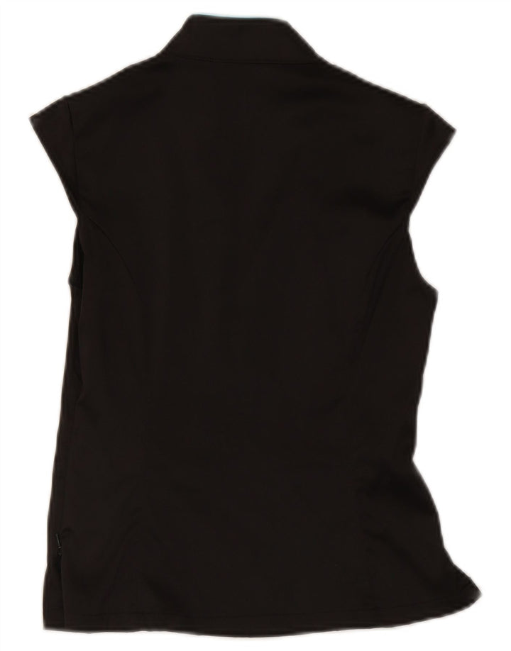 Blusa feminina Jane Norman UK 12 poliéster floral preto médio