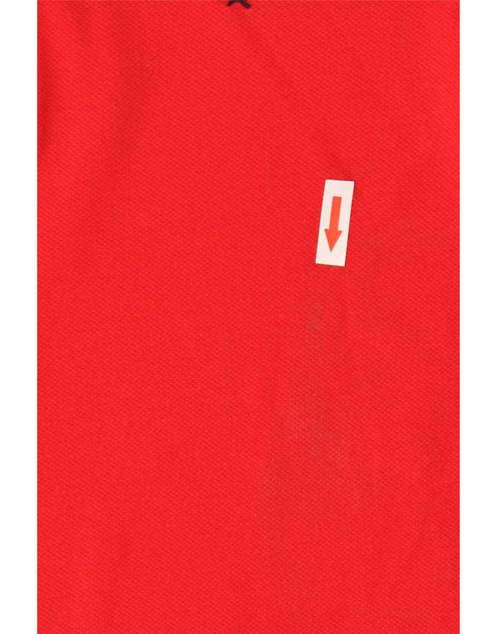 Camisa polo feminina Fred Perry UK 8 pequena algodão vermelho