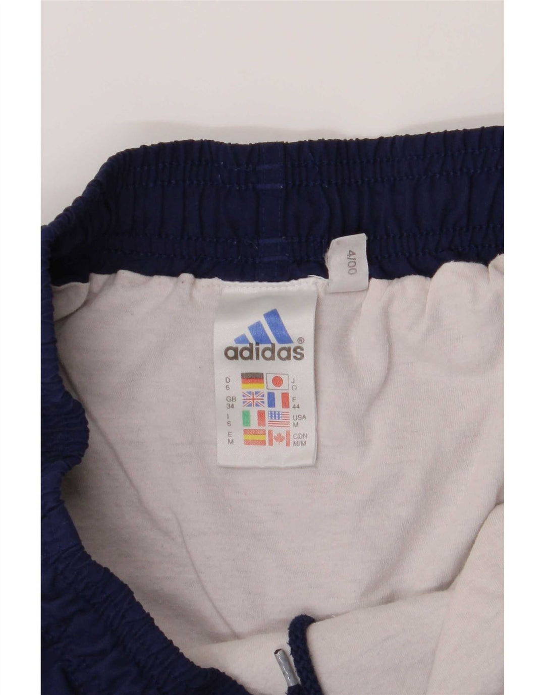 Shorts esportivos masculinos Adidas grandes poliéster azul marinho