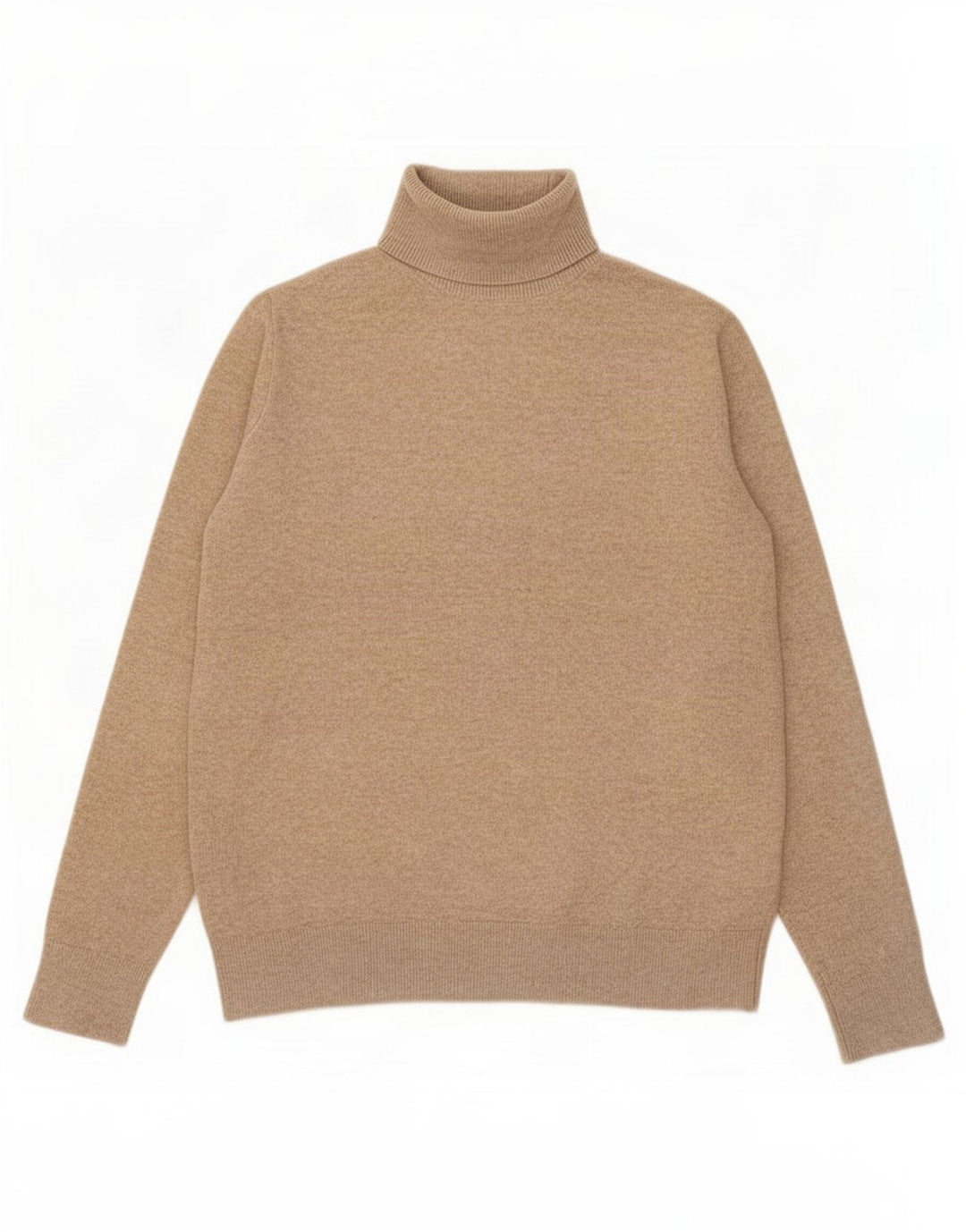 Suéter feminino Marks & Spencer com gola redonda Reino Unido 10 pequeno poliéster bege