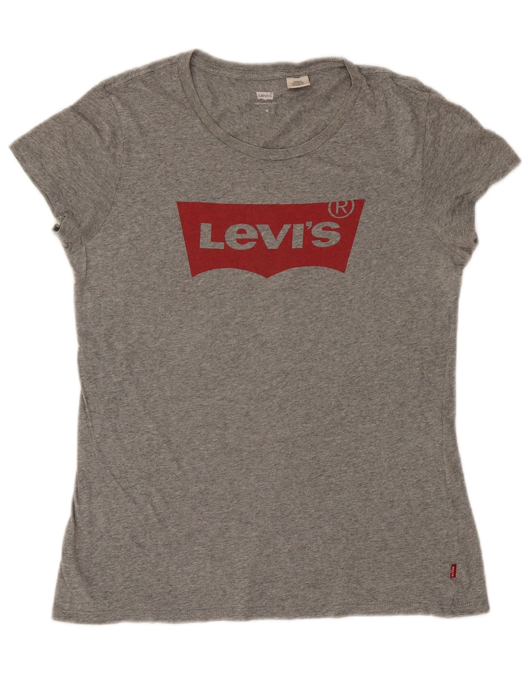 Camiseta feminina gráfica Levi's UK 14 cinza médio manchado
