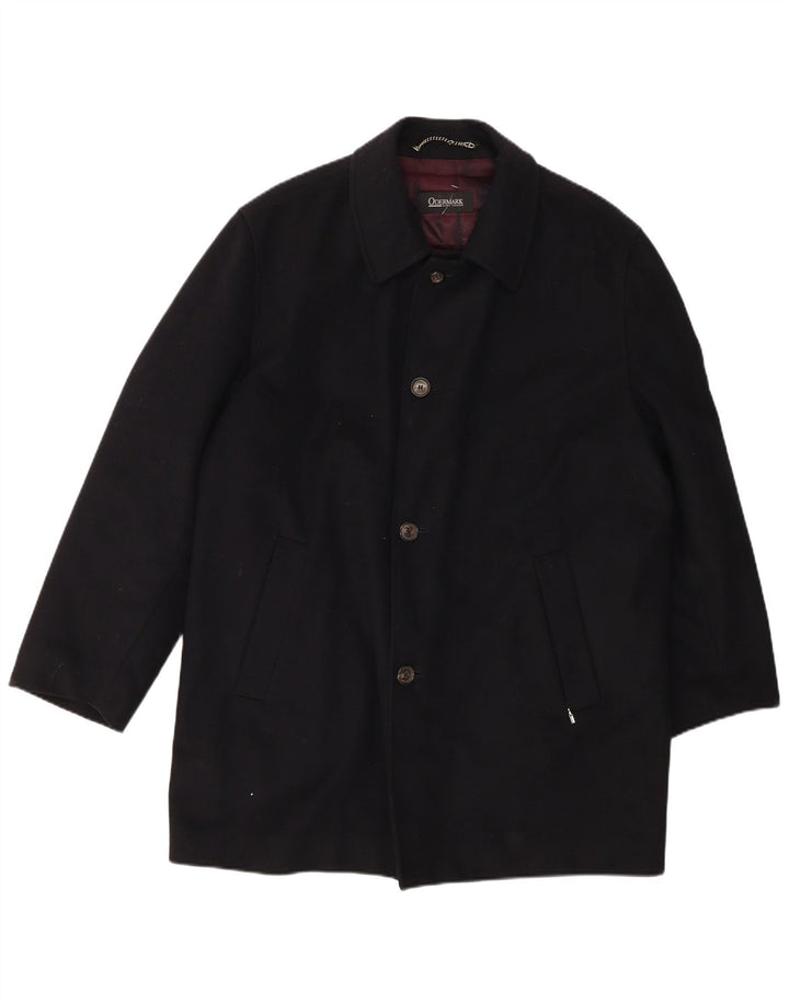 Sobretudo masculino ODERMARK EU 50 grande lã virgem azul marinho