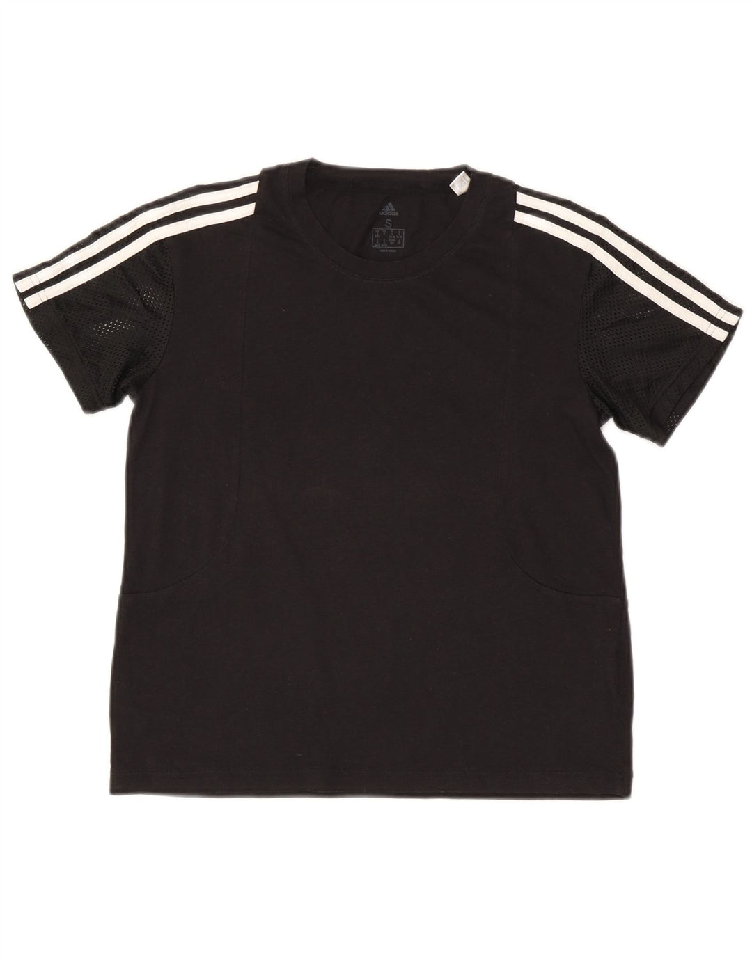 Camiseta feminina Adidas UK 8/10 pequena poliéster preta