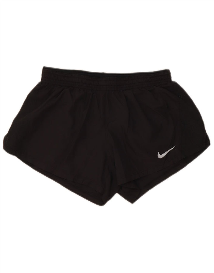 Nike Womens Dri Fit Sport Shorts UK 10 Pequeno Poliéster Preto