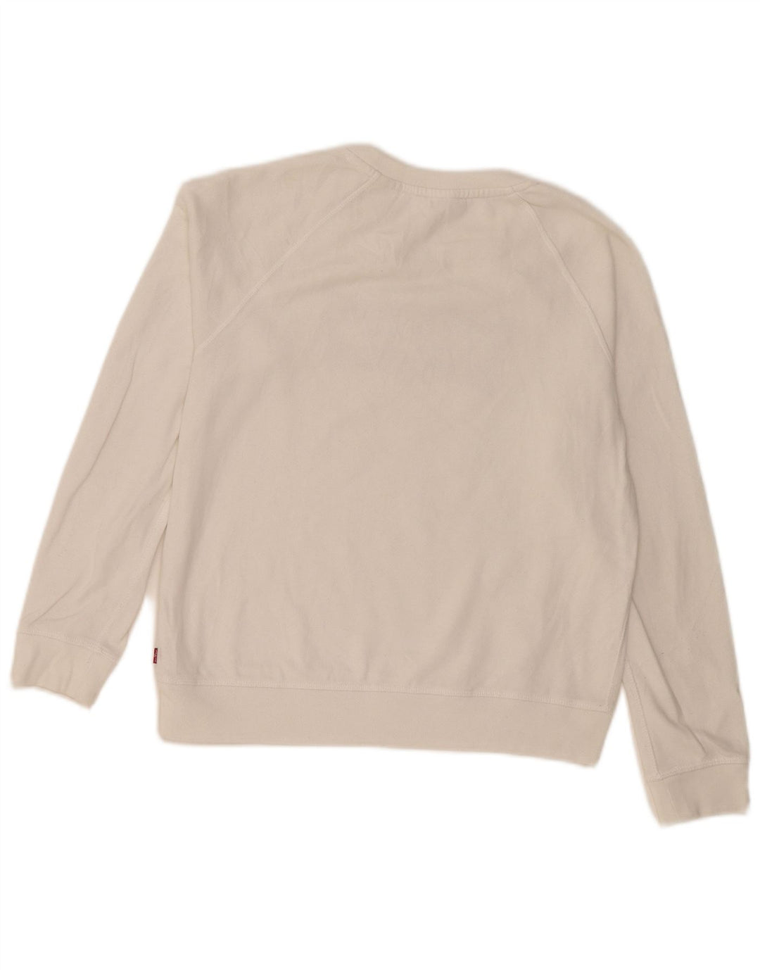 Moletom feminino Levi's com estampa oversized, Reino Unido 10, pequeno, branco