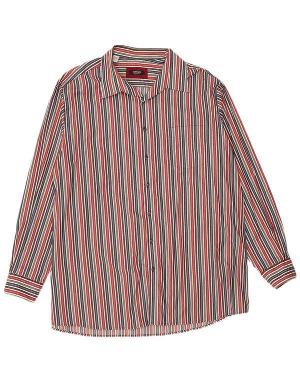Camisa masculina Walbusch tamanho 47/48 2XL algodão listrado multicolorido