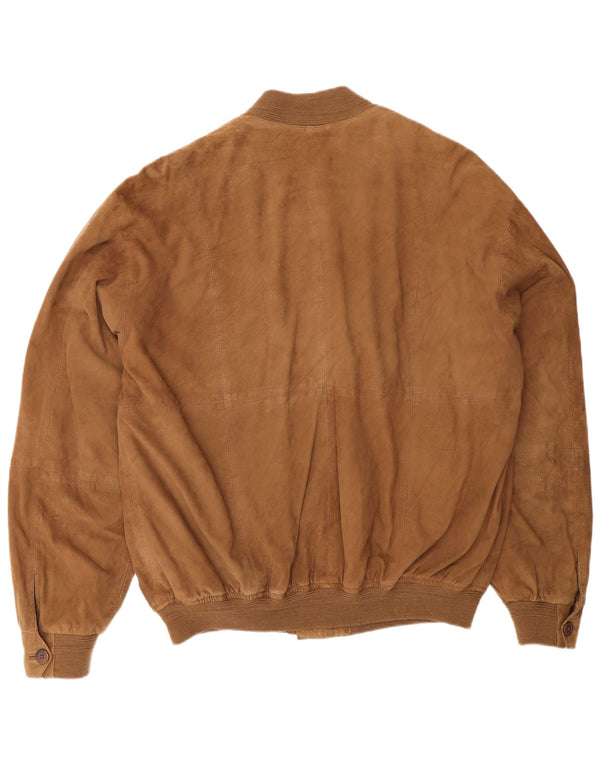 Jaqueta masculina vintage de camurça IT 52 XL couro marrom