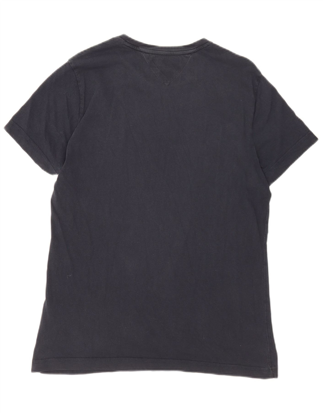 Tommy Hilfiger Camiseta masculina gráfica Top médio algodão azul marinho