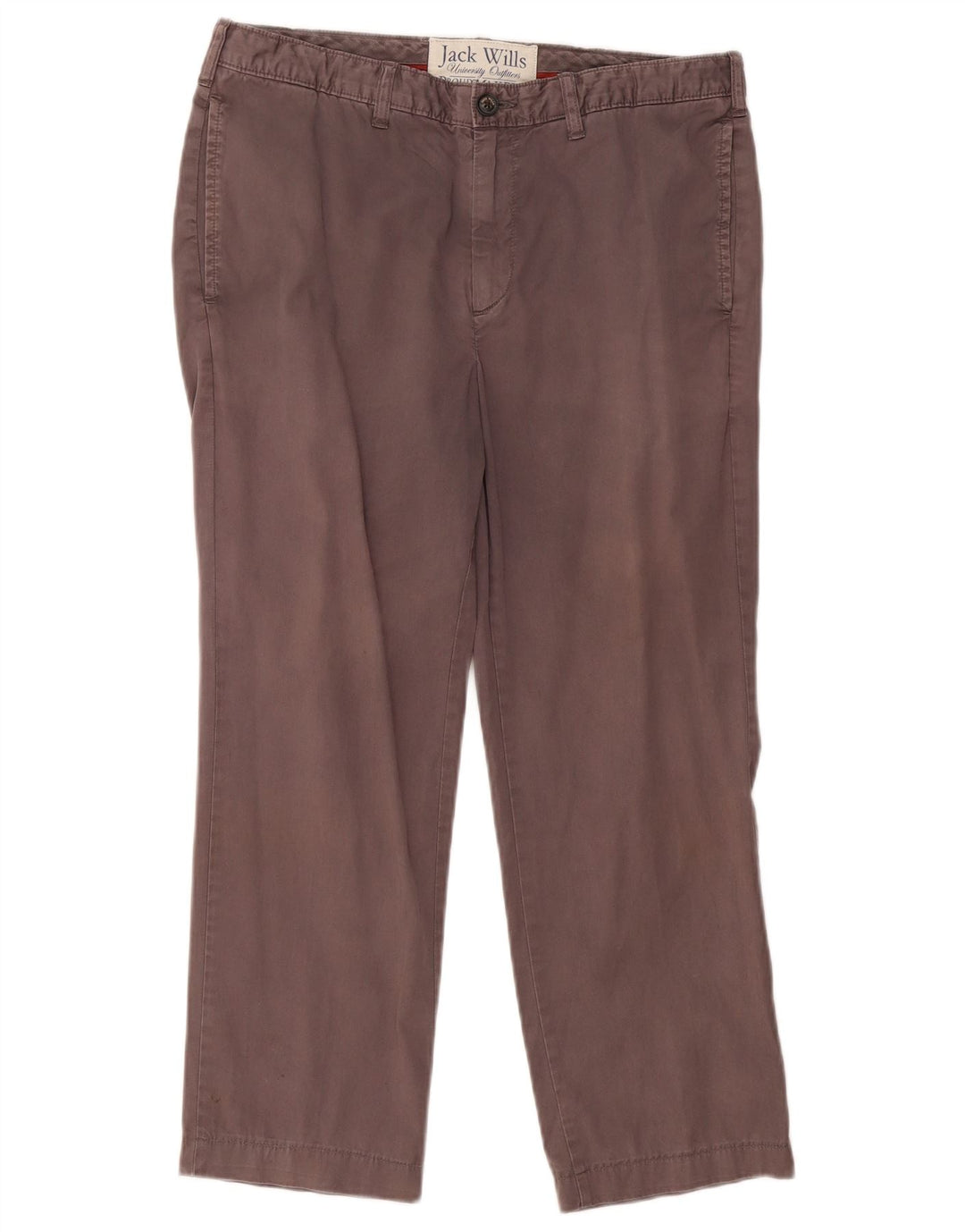Calça feminina cortada reta JACK WILLS W32 L25 cinza