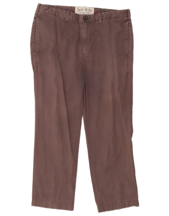 Calça feminina cortada reta JACK WILLS W32 L25 cinza