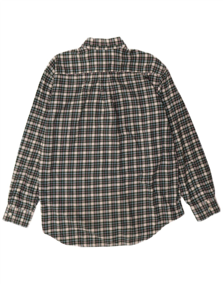 Camisa masculina de flanela Vineyard Vines verde médio xadrez algodão formal