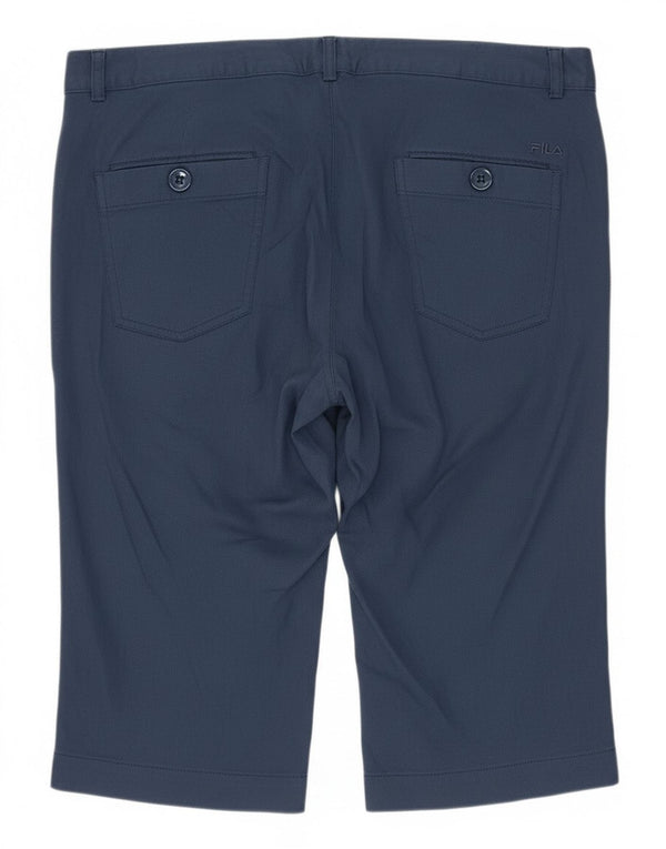 Calça capri feminina Fila UK 16 grande W36 L17 azul marinho poliamida