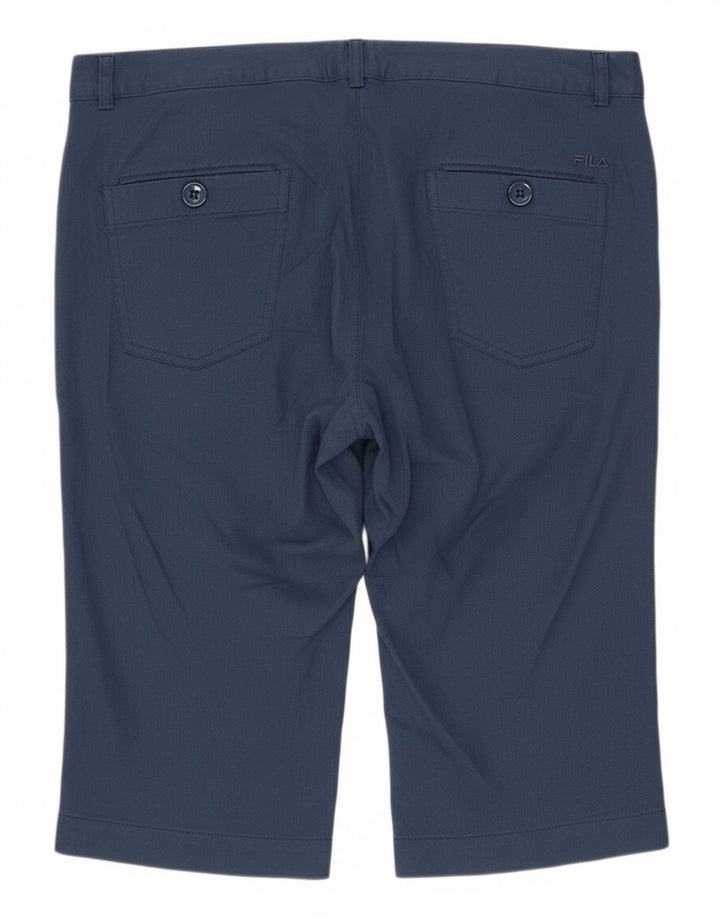 Calça capri feminina Fila UK 16 grande W36 L17 azul marinho poliamida