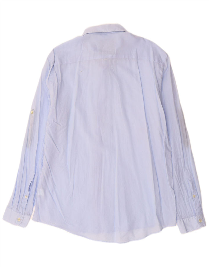 Camisa masculina ZARA com ajuste relaxado XL azul