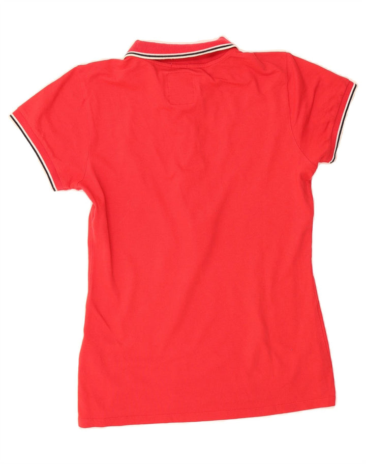 Polo feminino NORTH SAILS Reino Unido 14 grande algodão vermelho