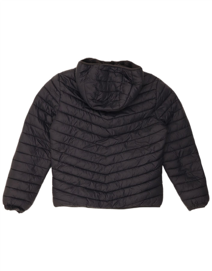 Jaqueta masculina acolchoada com capuz HOLLISTER UK 34 XS nylon preto